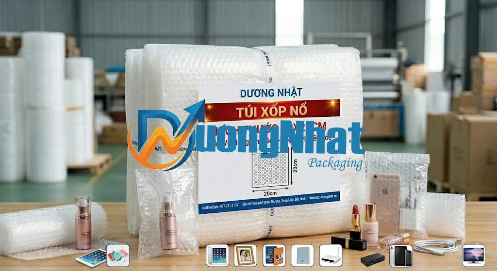 Nhà Sản xuất Túi xốp hơi, túi xốp nổ kích thước 20x20cm