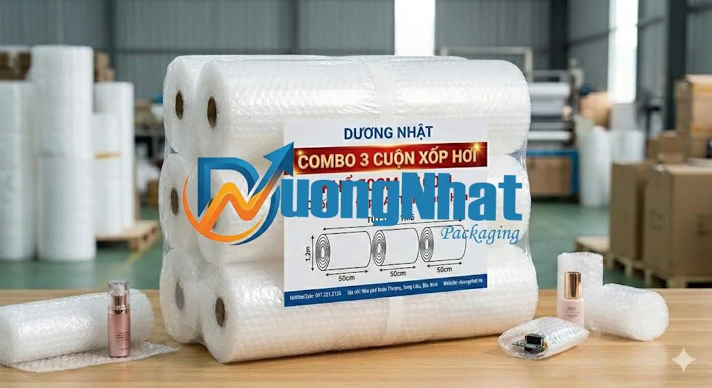 Combo 3 Cuộn Xốp Hơi Khổ 50cm (Cắt Từ Cuộn 1m5)
